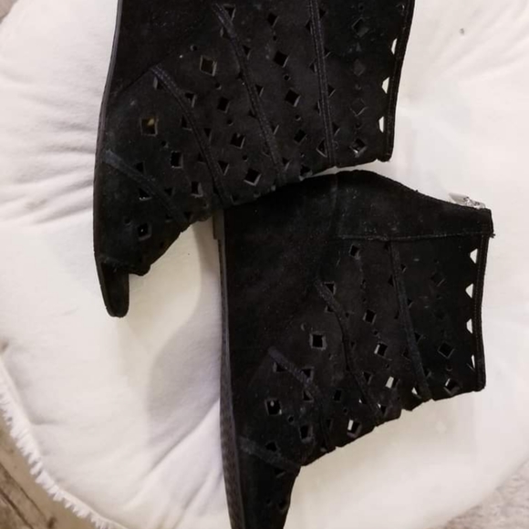 Women's Michael Kors suede sandal wedge booty - Picture 2 of 13